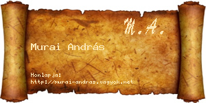 Murai András névjegykártya